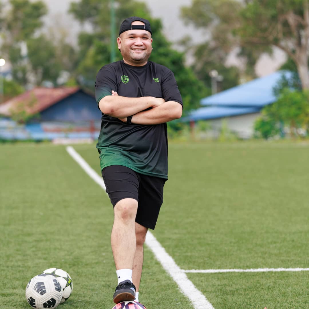 KroniBola admin on the pitch